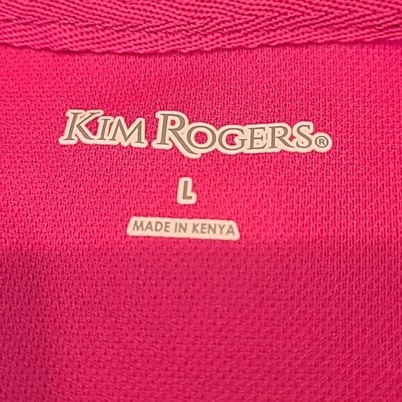 Kim Roger's  sz L Activewear pink & black Activewear jacket, zip front - Picture 7 of 9